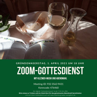 Zoom-Gottesdienst Gründonnerstag